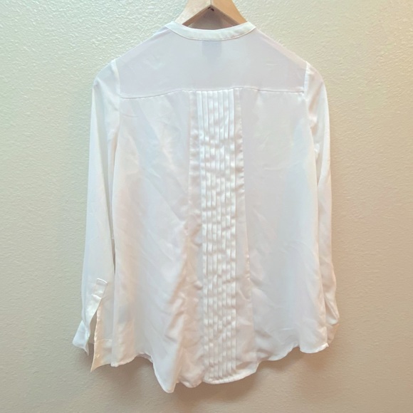 White Button Down Blouse - Picture 2 of 3